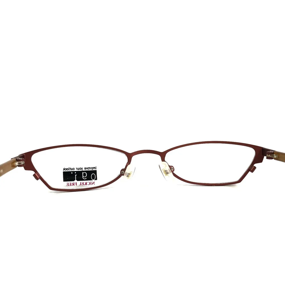 ogi Petite Eyeglasses Frames 9019 COL. 61 Brown Gold Cat Eye Full Rim 48-18-135
